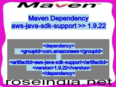 Maven dependency of aws-java-sdk-support version 1.9.22