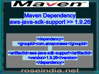 Maven dependency of aws-java-sdk-support version 1.9.26