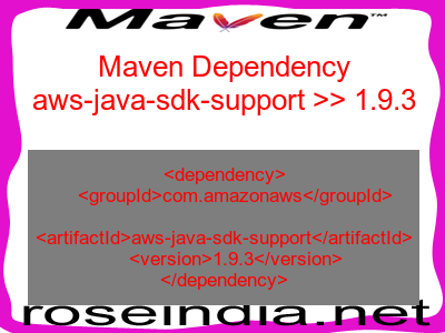 Maven dependency of aws-java-sdk-support version 1.9.3