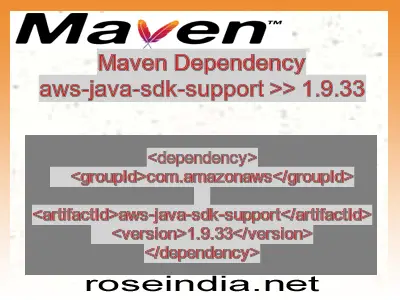 Maven dependency of aws-java-sdk-support version 1.9.33