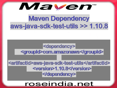 Maven dependency of aws-java-sdk-test-utils version 1.10.8