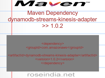 Maven dependency of dynamodb-streams-kinesis-adapter version 1.0.2