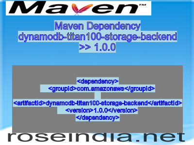 Maven dependency of dynamodb-titan100-storage-backend version 1.0.0