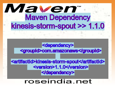 Maven dependency of kinesis-storm-spout version 1.1.0