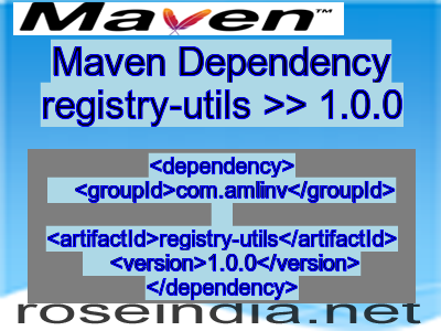 Maven dependency of registry-utils version 1.0.0