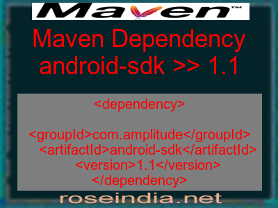 Maven dependency of android-sdk version 1.1