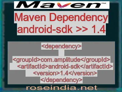 Maven dependency of android-sdk version 1.4