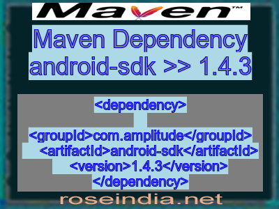 Maven dependency of android-sdk version 1.4.3