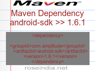 Maven dependency of android-sdk version 1.6.1