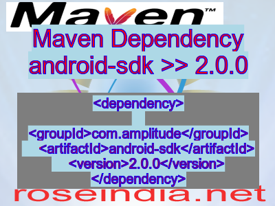 Maven dependency of android-sdk version 2.0.0