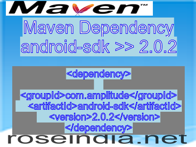 Maven dependency of android-sdk version 2.0.2
