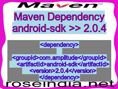Maven dependency of android-sdk version 2.0.4