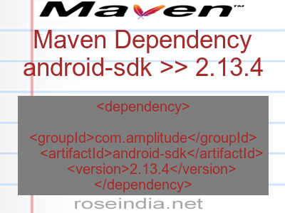 Maven dependency of android-sdk version 2.13.4