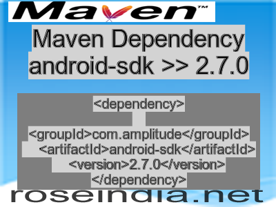 Maven dependency of android-sdk version 2.7.0
