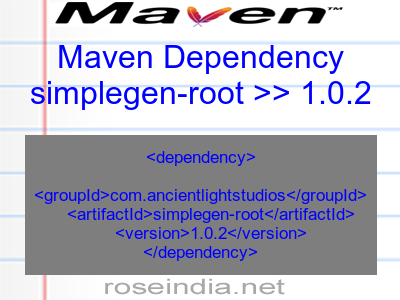 Maven dependency of simplegen-root version 1.0.2