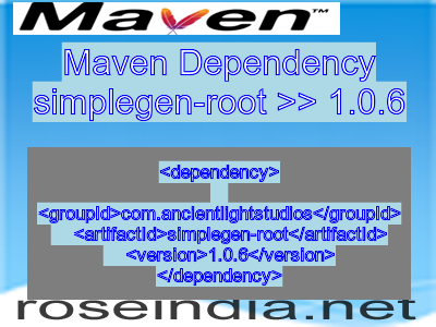 Maven dependency of simplegen-root version 1.0.6