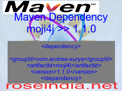 Maven dependency of moji4j version 1.1.0