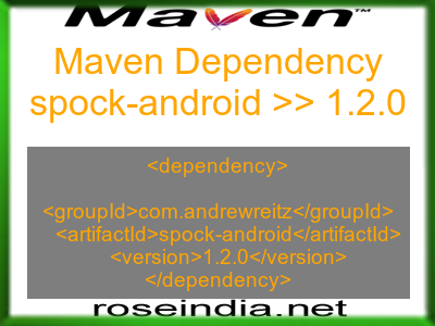 Maven dependency of spock-android version 1.2.0