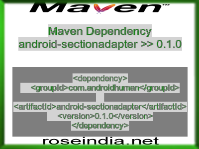 Maven dependency of android-sectionadapter version 0.1.0