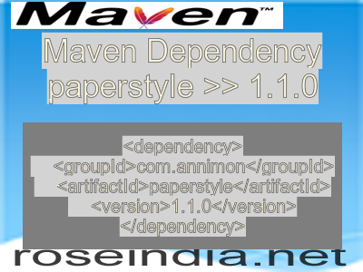 Maven dependency of paperstyle version 1.1.0
