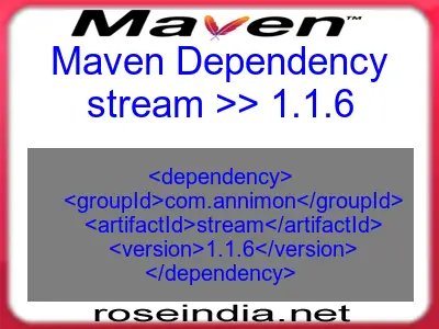 Maven dependency of stream version 1.1.6