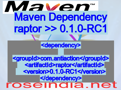 Maven dependency of raptor version 0.1.0-RC1