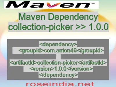 Maven dependency of collection-picker version 1.0.0
