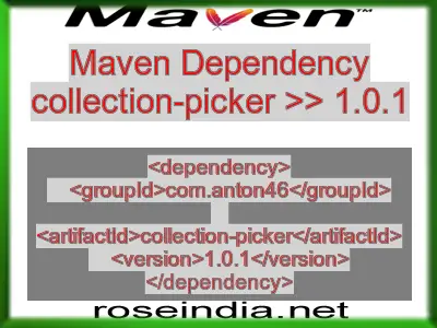 Maven dependency of collection-picker version 1.0.1
