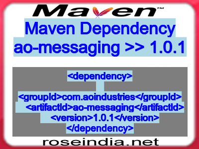 Maven dependency of ao-messaging version 1.0.1