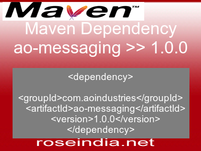 Maven dependency of ao-messaging version 1.0.0