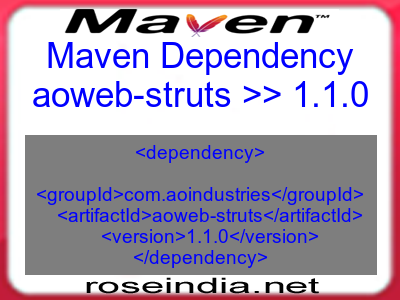 Maven dependency of aoweb-struts version 1.1.0