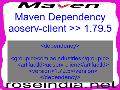 Maven dependency of aoserv-client version 1.79.5