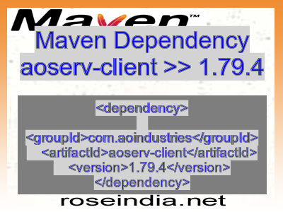 Maven dependency of aoserv-client version 1.79.4