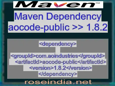 Maven dependency of aocode-public version 1.8.2