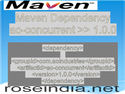 Maven dependency of ao-concurrent version 1.0.0