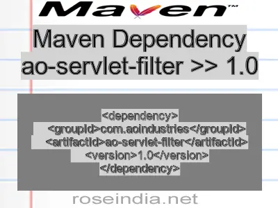 Maven dependency of ao-servlet-filter version 1.0