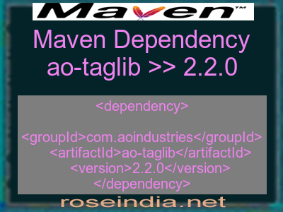 Maven dependency of ao-taglib version 2.2.0