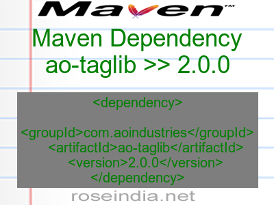 Maven dependency of ao-taglib version 2.0.0