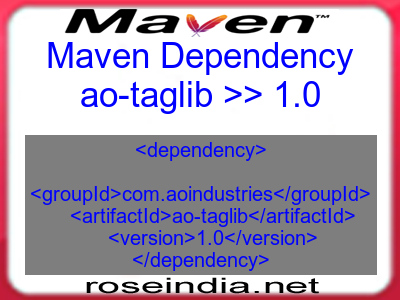 Maven dependency of ao-taglib version 1.0