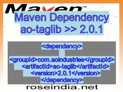 Maven dependency of ao-taglib version 2.0.1