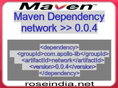 Maven dependency of network version 0.0.4