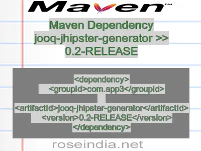 Maven dependency of jooq-jhipster-generator version 0.2-RELEASE