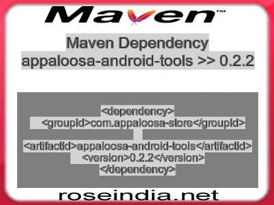 Maven dependency of appaloosa-android-tools version 0.2.2