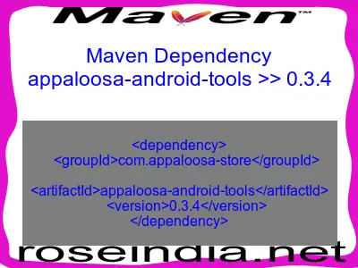 Maven dependency of appaloosa-android-tools version 0.3.4