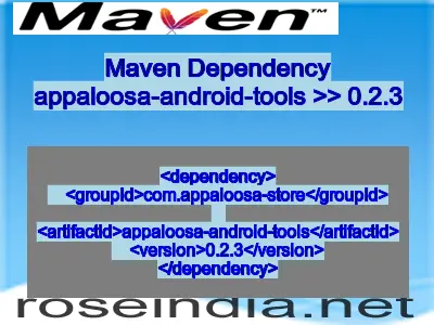 Maven dependency of appaloosa-android-tools version 0.2.3