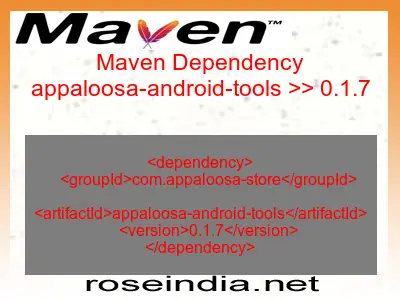 Maven dependency of appaloosa-android-tools version 0.1.7