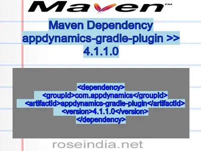 Maven dependency of appdynamics-gradle-plugin version 4.1.1.0