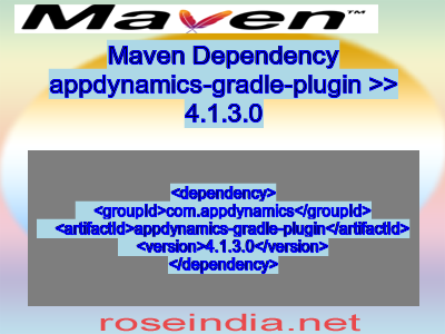 Maven dependency of appdynamics-gradle-plugin version 4.1.3.0