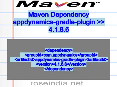Maven dependency of appdynamics-gradle-plugin version 4.1.8.6