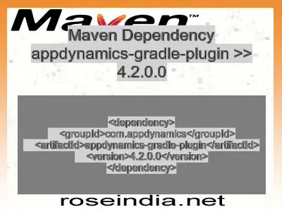 Maven dependency of appdynamics-gradle-plugin version 4.2.0.0